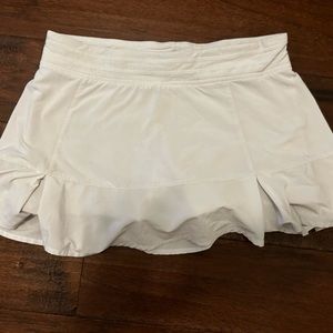 White tennis skirt